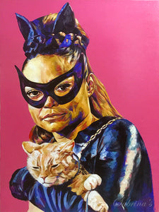 Catwoman (Eartha Kitt) - Original Oil Painting