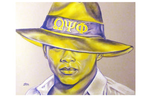 Mr. Omega Psi Phi - Original Chalk Pastel