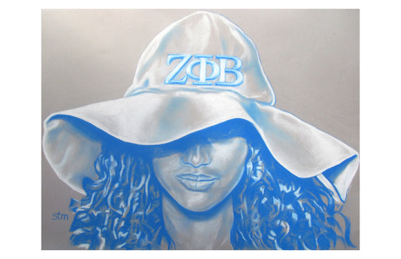 Ms. Zeta Phi Beta - Original Chalk Pastel